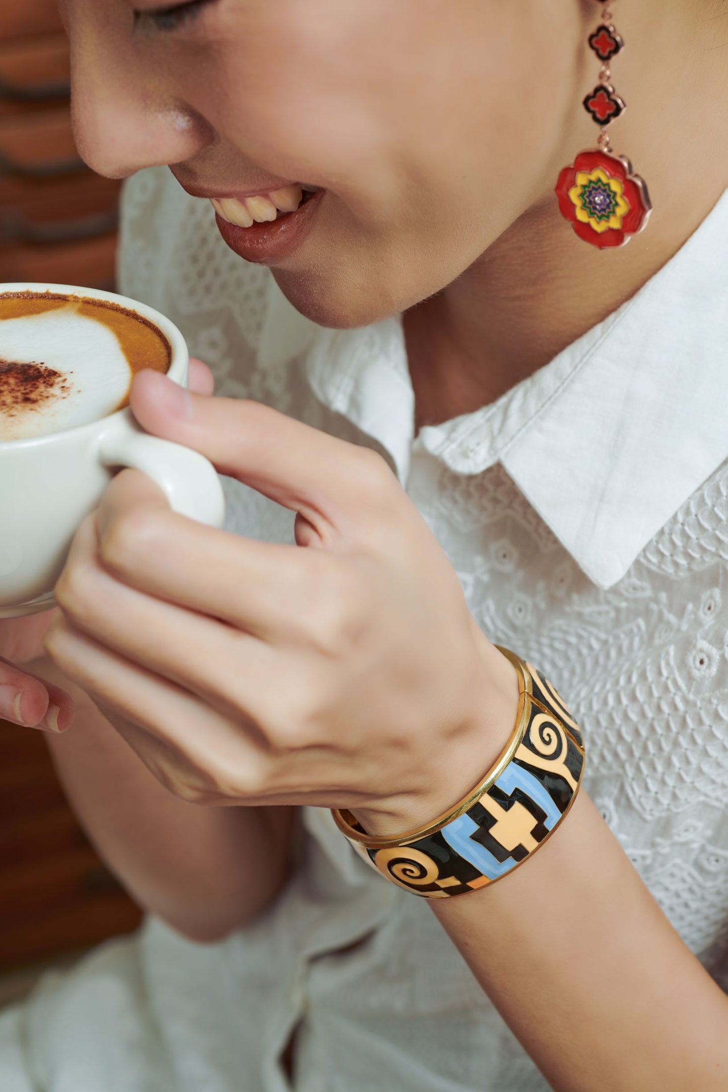 Swirl Enamel Bangle