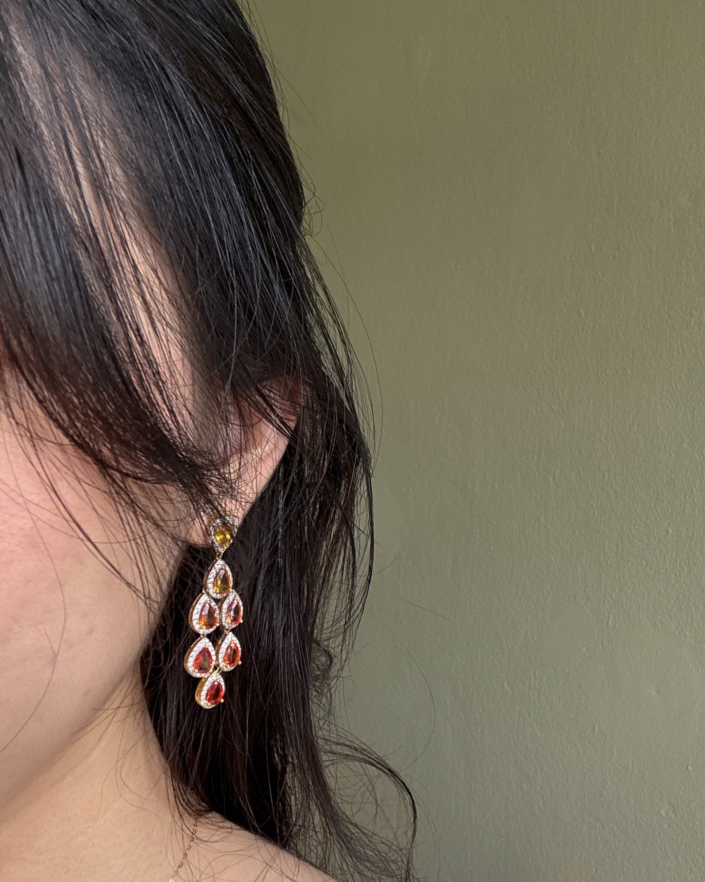 Sapphire Drop Earrings