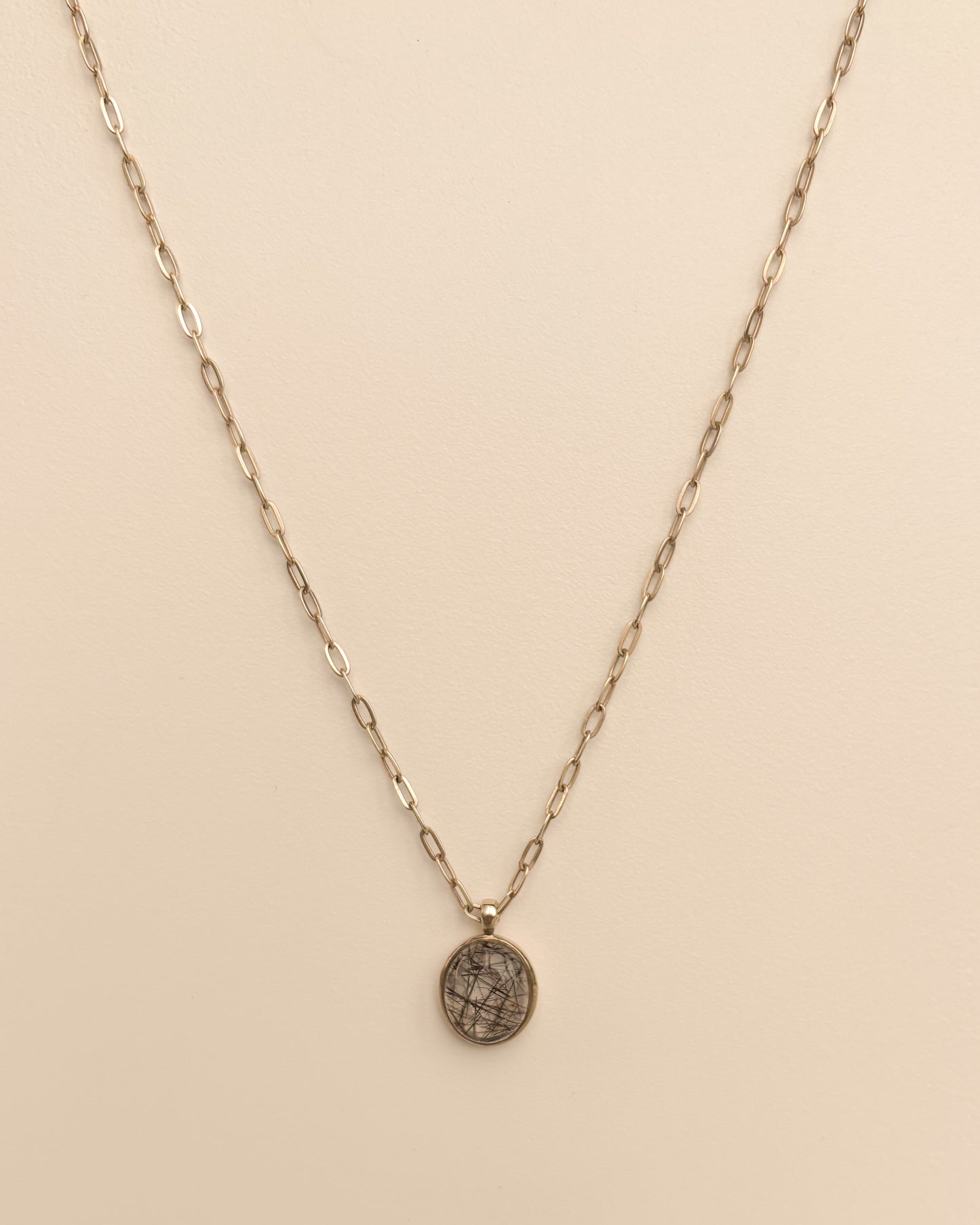 Black Rutilated Quartz Necklace