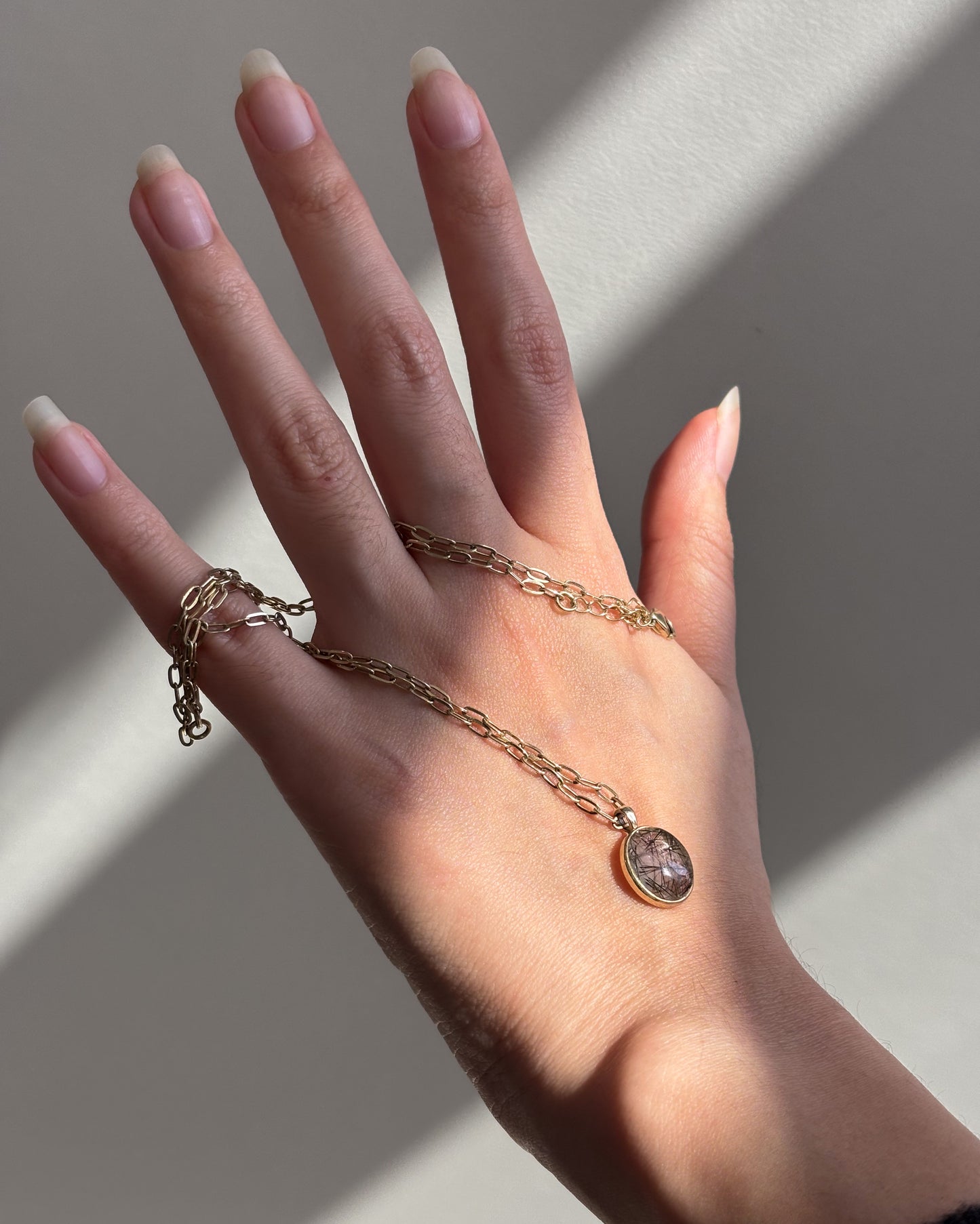 Black Rutilated Quartz Necklace