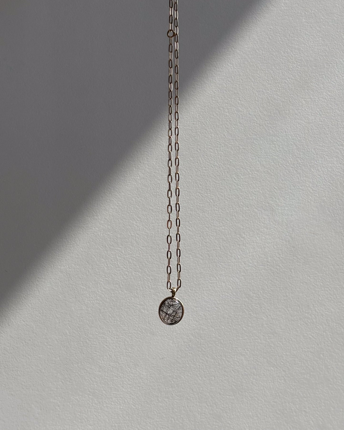 Black Rutilated Quartz Necklace