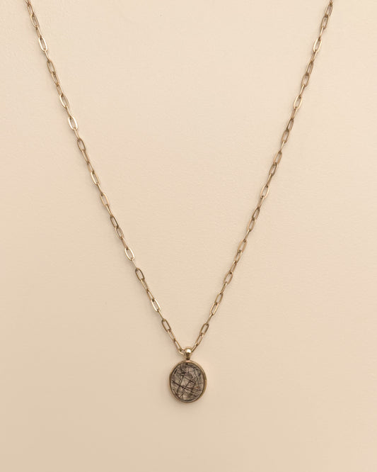 Black Rutilated Quartz Necklace