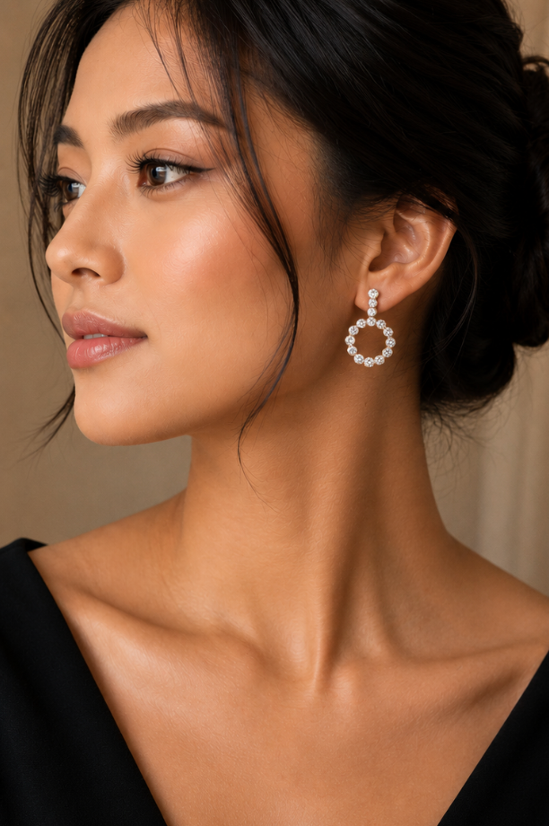 Maj- Circle Diamond Earring