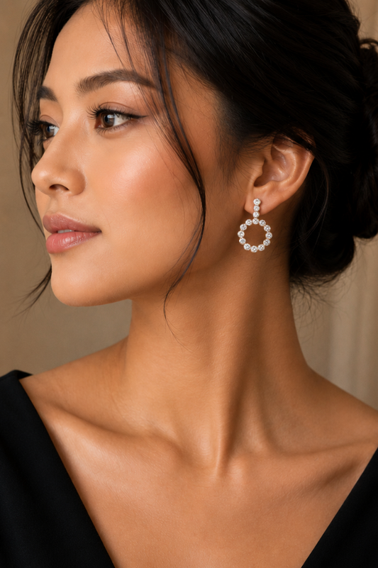 Maj- Circle Diamond Earring