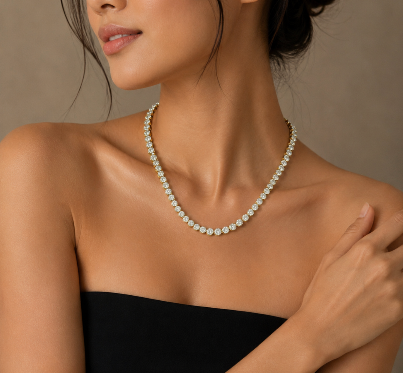 Maj- Circle Diamond Necklace