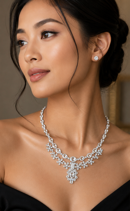 Flower Diamond Necklace