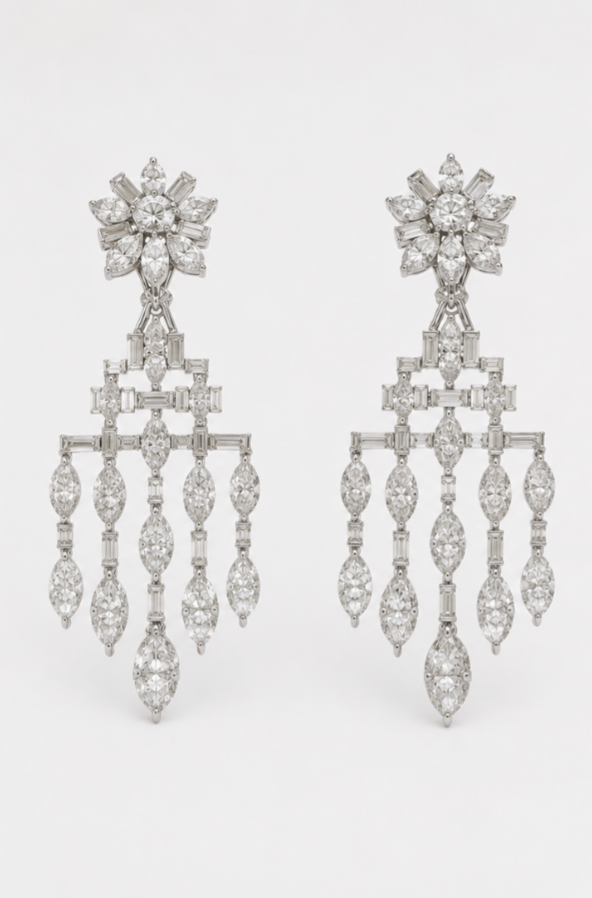 Flower Chandelier Earrings