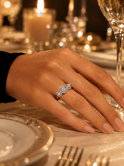Luna Cluster Ring