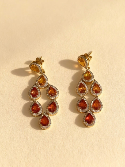 Sapphire Drop Earrings